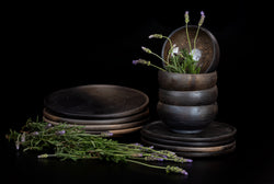 Vajilla Artesanal de Barro "Lavanda Provenza"