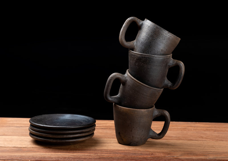Tazas Artesanales de Barro de Atzompa
