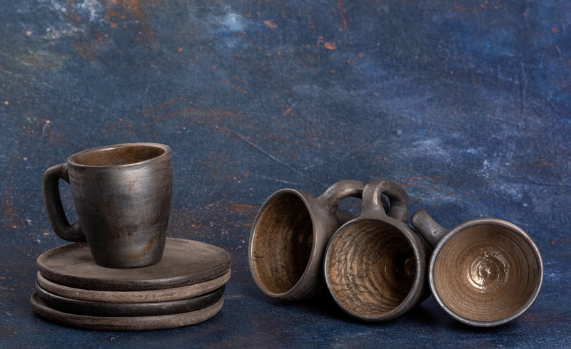 Tazas Artesanales de Barro de Atzompa