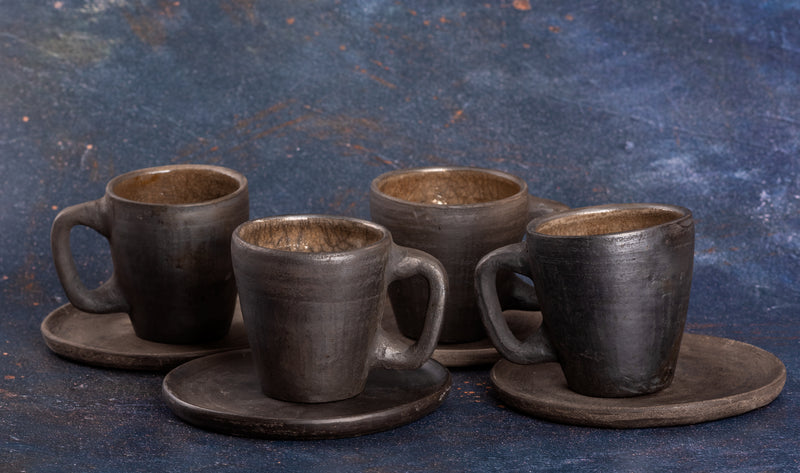 Tazas Artesanales de Barro de Atzompa