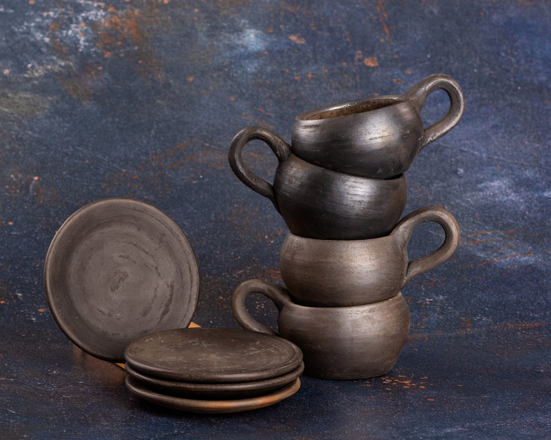 Tazas Artesanales de Barro de Atzompa