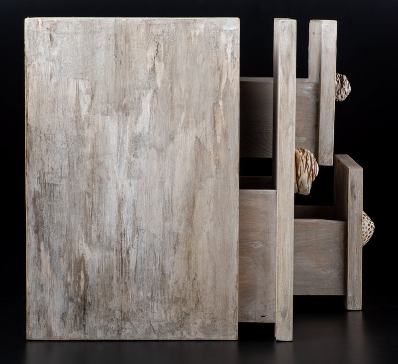 Cajonera Artesanal de Madera con Agarraderas de Cerámica